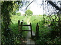 Squeeze stile on path 69Hu to Hurstpierpoint