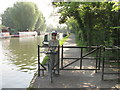 Barrier to allow cycle access on canal towpath