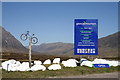 NN2653 : Glencoe Mountain Resort sign by Walter Baxter