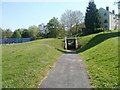 Path from Blackwater Close approaches Lambourne Way underpass, Bettws, Newport