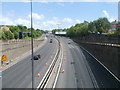 Newport : M4 motorway climbs away from junction 25