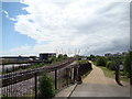 DLR winding past Bow Creek