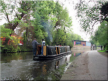 SK5639 : Nottingham Canal: making for the city by John Sutton