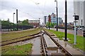 Manchester Metrolink - junction of Eccles and MediaCityUK branches, Salford Quays, Salford