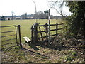 Stile at start of footpath WBB 14