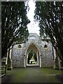 Looking from South Farm Road towards the cemetery chapel