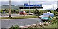 Motorways merging near Belfast