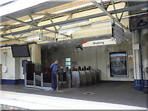 TQ0058 : Electronic exit barriers, Woking Railway Station by Roger Cornfoot