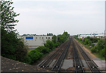SK5639 : View from Wilford Road railway bridge by John Sutton