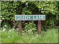 Green Lane sign