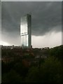 Hilton hotel Manchester, in a storm