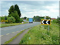 SO7414 : Blue lorry on the A48 by Jonathan Billinger