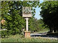 The village sign at Sapiston