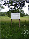 TM2956 : Glevering Mill Golf Course sign by Geographer