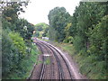 Railway lines west of Westhorne Avenue (A205)