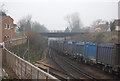 Freight wagons on the South Eastern Mainline outside Tonbridge