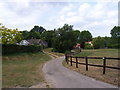 Footpath to Bealings Road & entrance to Broomfield