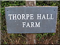 Thorpe Hall Farm sign