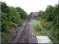 The Mersey Electric line south towards Liverpool