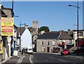 The modern Christ Church from the site of the ruined St Colman