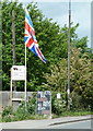 Signs and flag by Chesterfield Road