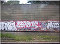 Graffiti, trackside, between New Cross and St Johns