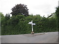 Road junction in the centre of Staverton