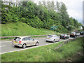 Slip road to A51 from A55 west at Vicars Cross