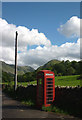 Red phonebox at Deepdale Bridge