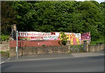 SE0922 : Graffiti site at Huddersfield Road, Salterhebble by Humphrey Bolton