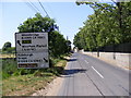 TM3655 : B1078 Orford Road & Roadsign by Geographer