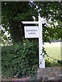 TM2870 : Brundish Lodge name sign by Geographer