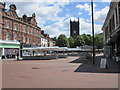 SK2522 : Burton on Trent - Market Square and St.Modwens Parish Church by Alan Heardman