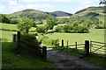 Gated road in the Clywedog valley