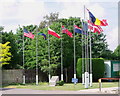 Flags at Tangmere Museum, West Sussex