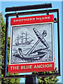 The Blue Anchor sign