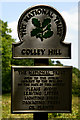 TQ2452 : National Trust Sign, Colley Hill, Surrey by Peter Trimming