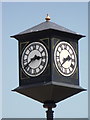 SZ7997 : Clock face of pillar clock, East Wittering by nick macneill