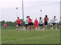 Football match at Eastbourne Sports Park