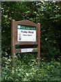 TG0422 : Foxley Wood Nature Reserve sign by Geographer