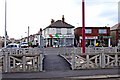 Temporary footpath across the tramway, Gloucester Avenue, Cleveleys