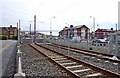 Looking south from Gloucester Avenue at tramway works, Cleveleys