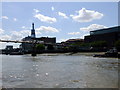 TQ3280 : The Shard in progress from the Thames by PAUL FARMER