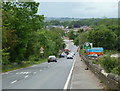 A6135 Sheffield Road descending to Renishaw