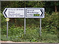 Roadsigns on the A1152 Orford Road