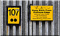 J2867 : Milepost, Derriaghy station by Albert Bridge