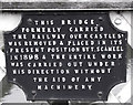 Plaque on the bridge