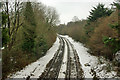 Railway looking  north into Surrey from West Sussex