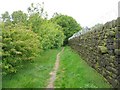 Path alongside Coppice Farm off Lee Lane, Wilsden