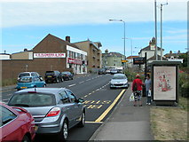 TV4899 : Bus stop and road next to Seaford station by Rob Purvis